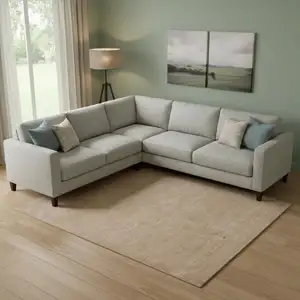 Photo of Tan Wool Hand Woven Area Rug