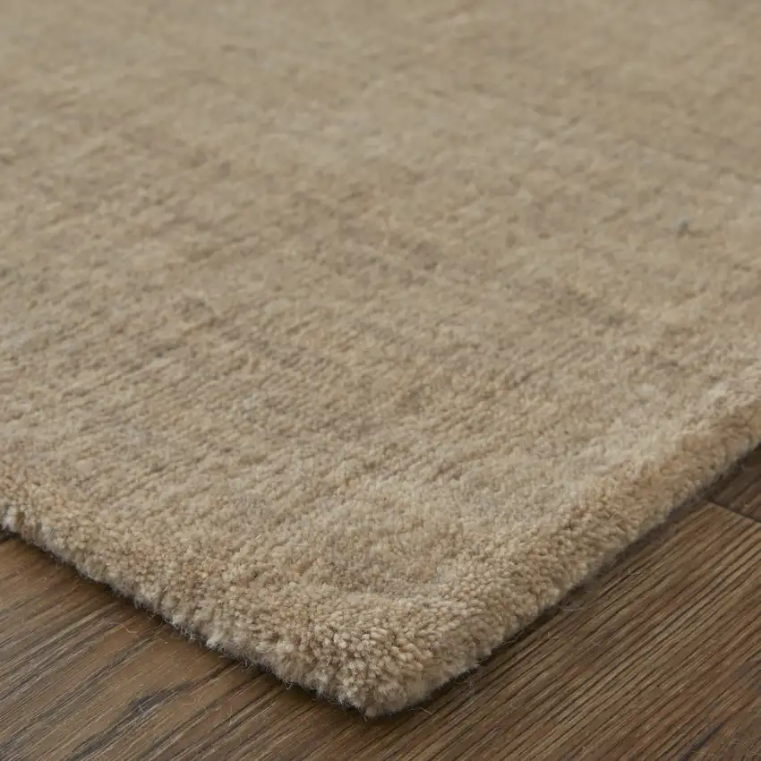 Tan Wool Hand Woven Area Rug Photo 9