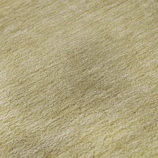 Tan Yellow And Beige Striped Washable Area Rug With UV Protection Photo 1