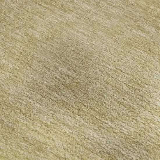 Tan Yellow And Beige Striped Washable Area Rug With UV Protection Photo 2