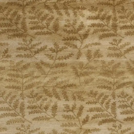 Tan Yellow And Orange Wool Floral Hand Knotted Area Rug Photo 3
