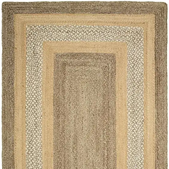 Tan and Beige Bordered Area Rug Photo 6