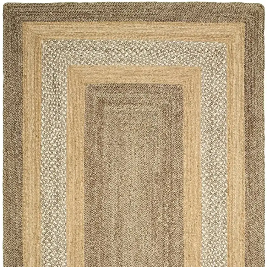 Tan and Beige Bordered Area Rug Photo 6