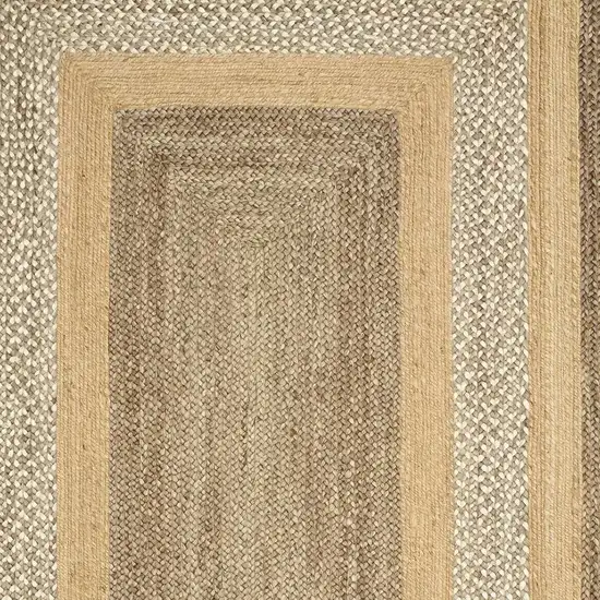 Tan and Beige Bordered Area Rug Photo 5