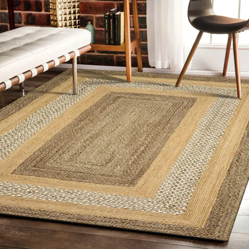 Tan Hand Braided Area Rug Photo 5