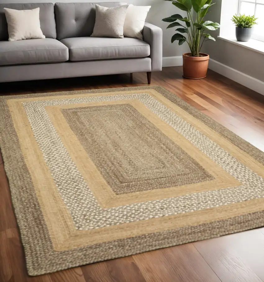 Tan Hand Braided Area Rug Photo 7