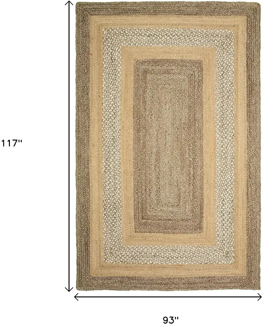 Tan Jute Hand Braided Area Rug Photo 7