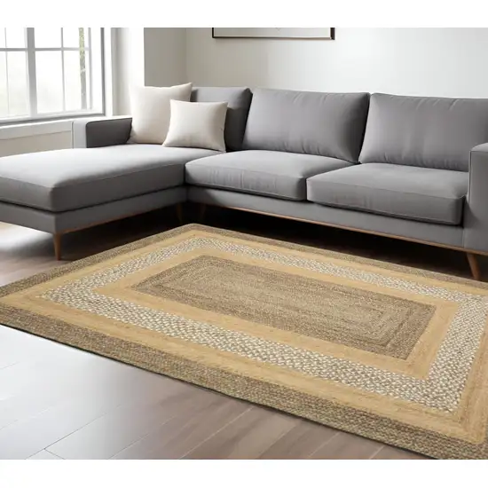 Tan Jute Hand Braided Area Rug Photo 2