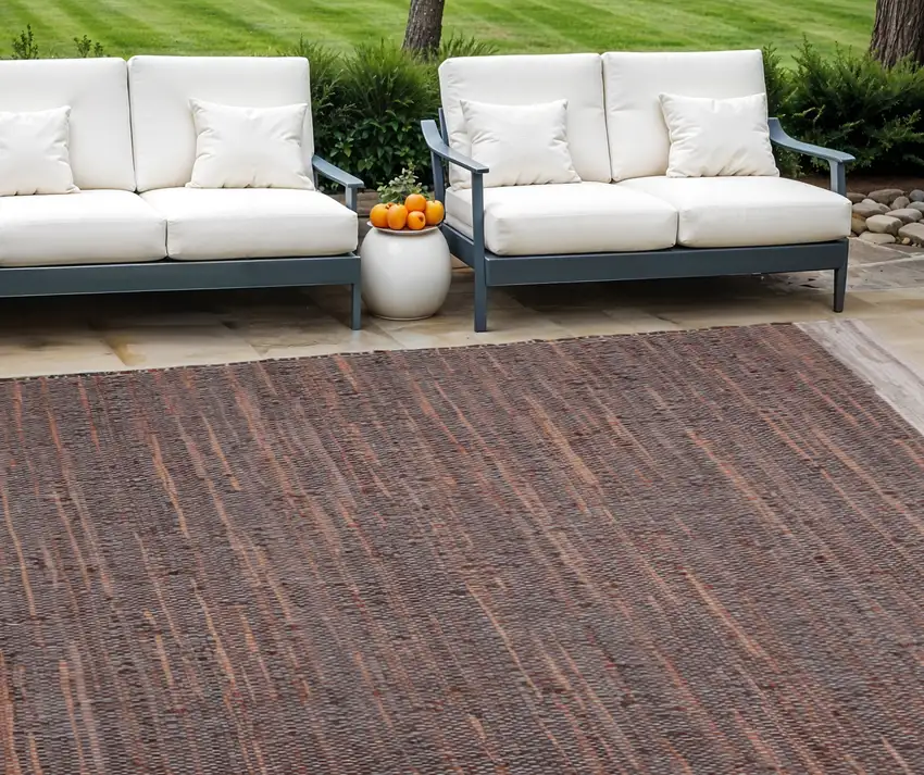 Tan and Beige Patchwork Hand Woven Area Rug Photo 1