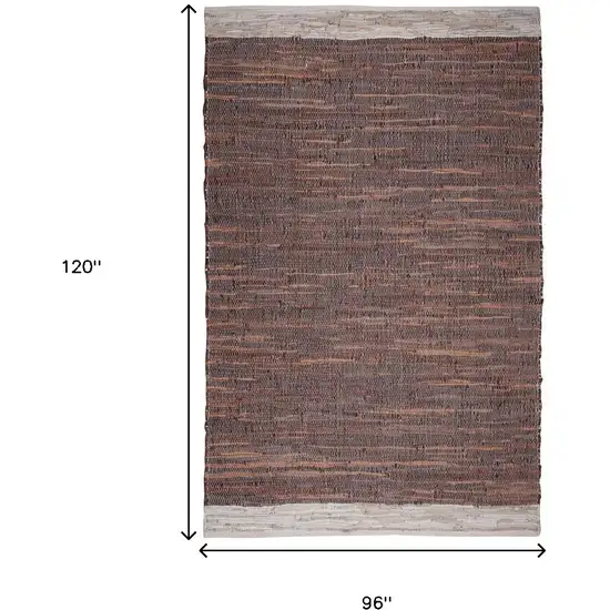 Tan and Beige Patchwork Hand Woven Area Rug Photo 3