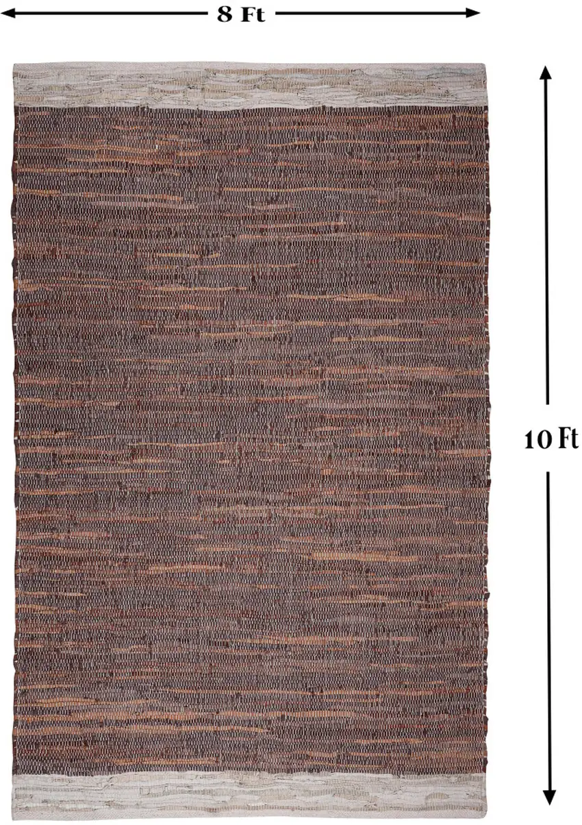Tan and Beige Patchwork Hand Woven Area Rug Photo 8