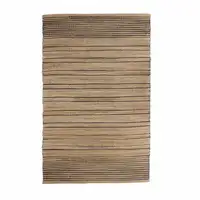Photo of Tan and Black Eclectic Striped Area Rug