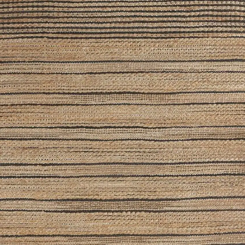 Tan And Black Jute Flatweave Handmade Area Rug Photo 8