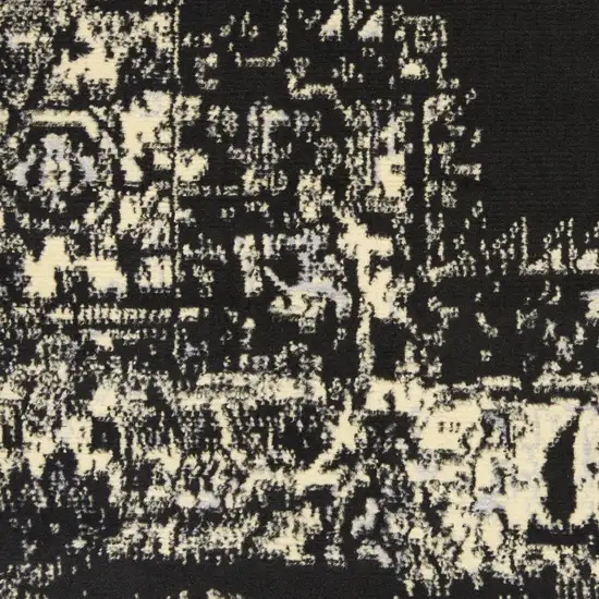 Tan and Black Medallion Distressed Non Skid Area Rug Photo 4