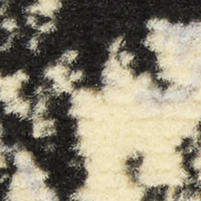 Tan and Black Medallion Distressed Non Skid Area Rug Photo 1