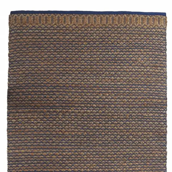 Tan and Blue Detailed Lattice Area Rug Photo 8