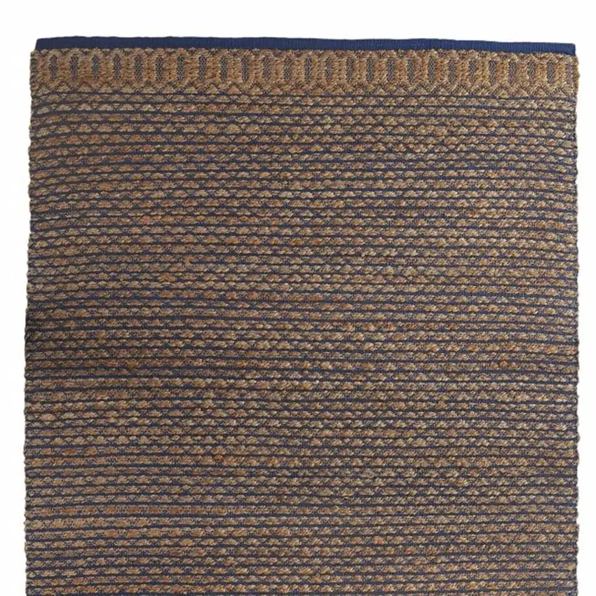 Tan and Blue Detailed Lattice Area Rug Photo 8