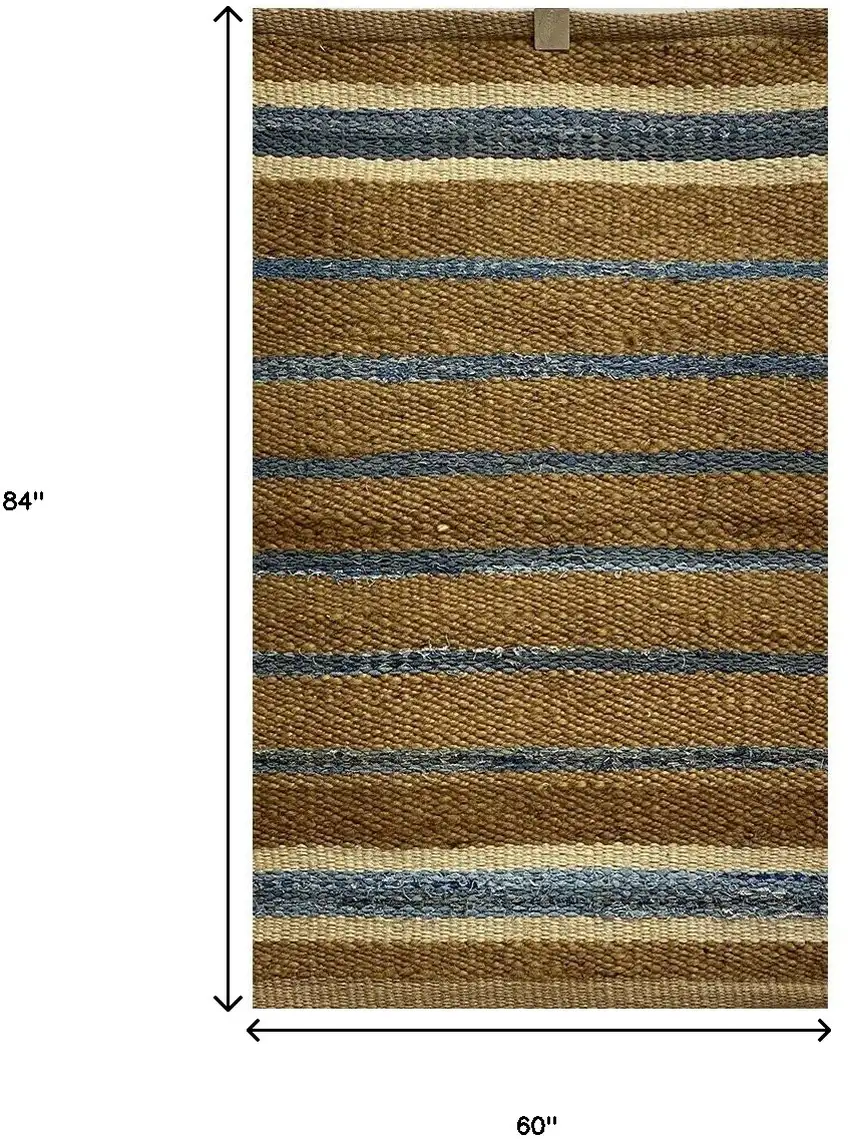 Tan and Ivory Hand Woven Area Rug Photo 3