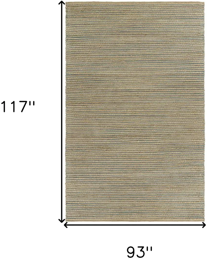 Tan and Blue Undertone Striated Area Rug Photo 9