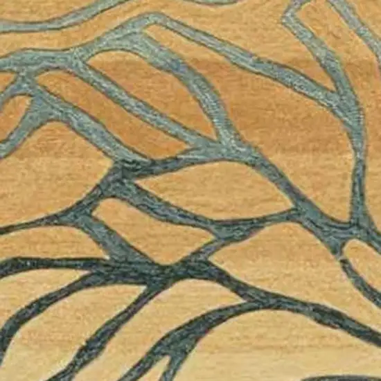 Tan and Gray Abstract Area Rug Photo 4