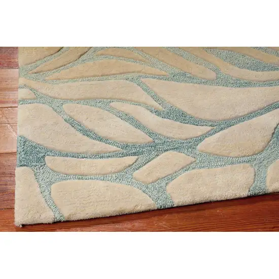 Tan and Gray Abstract Area Rug Photo 5