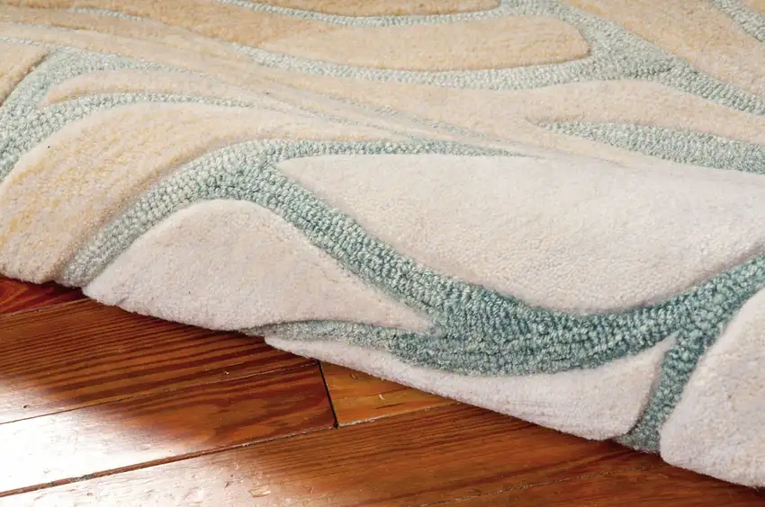 Tan and Gray Abstract Area Rug Photo 8