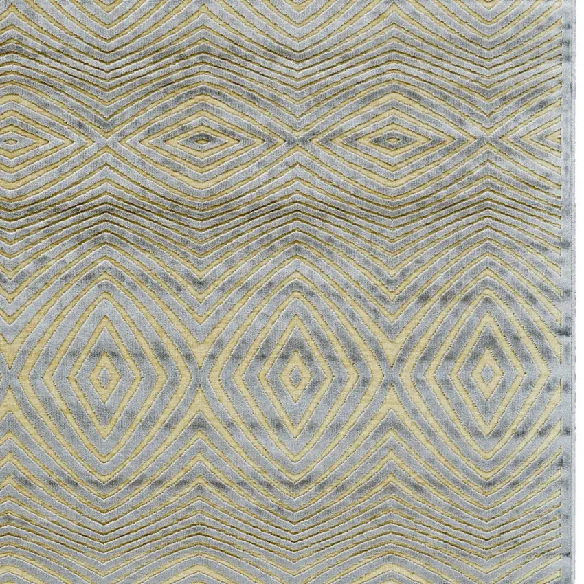 Tan and Gray Abstract Power Loom Area Rug Photo 7