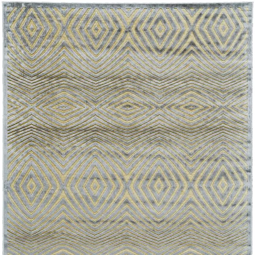 Tan and Gray Abstract Power Loom Area Rug Photo 5