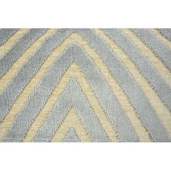 Tan and Gray Abstract Power Loom Area Rug Photo 4