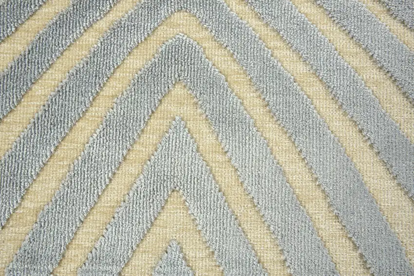 Tan and Gray Abstract Power Loom Area Rug Photo 4