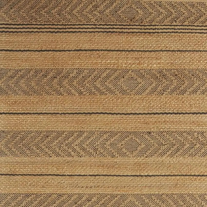 Tan and Gray Bohemian Striped Area Rug Photo 3