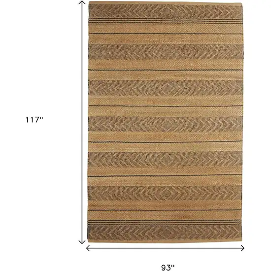 Tan and Gray Bohemian Striped Area Rug Photo 9