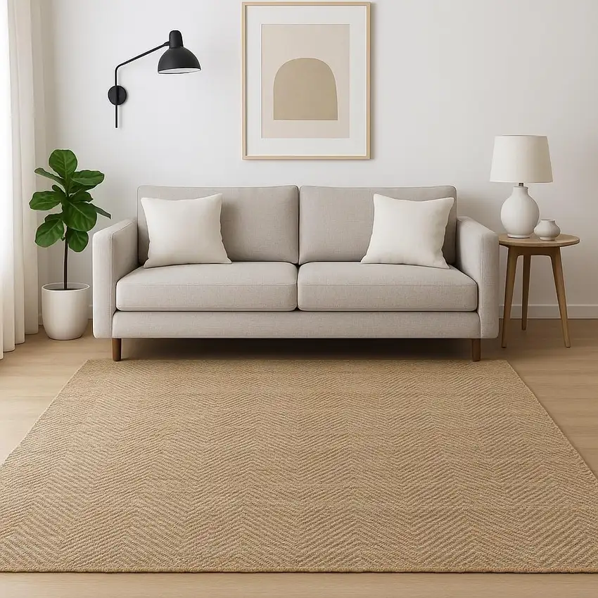 Natural Jute Hand Woven Area Rug Photo 2