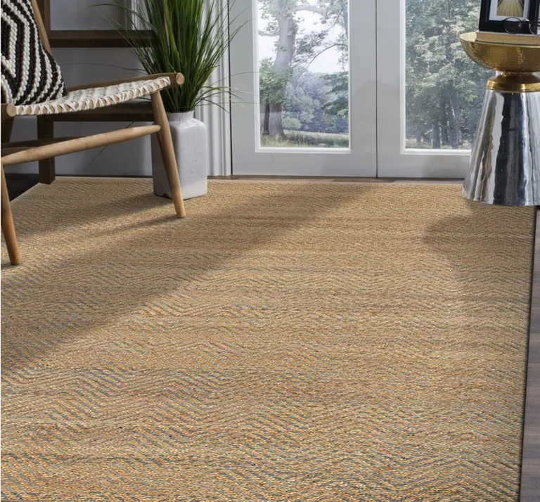 Tan and Gray Boho Chic Area Rug Photo 2