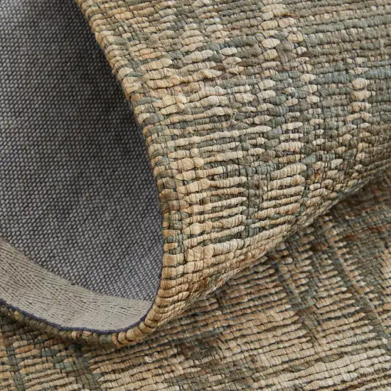 Tan and Gray Geometric Hand Woven Area Rug Photo 8