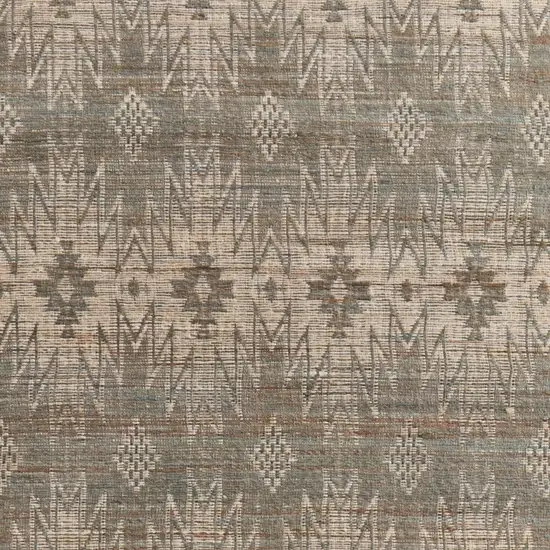 Tan and Gray Geometric Hand Woven Area Rug Photo 9