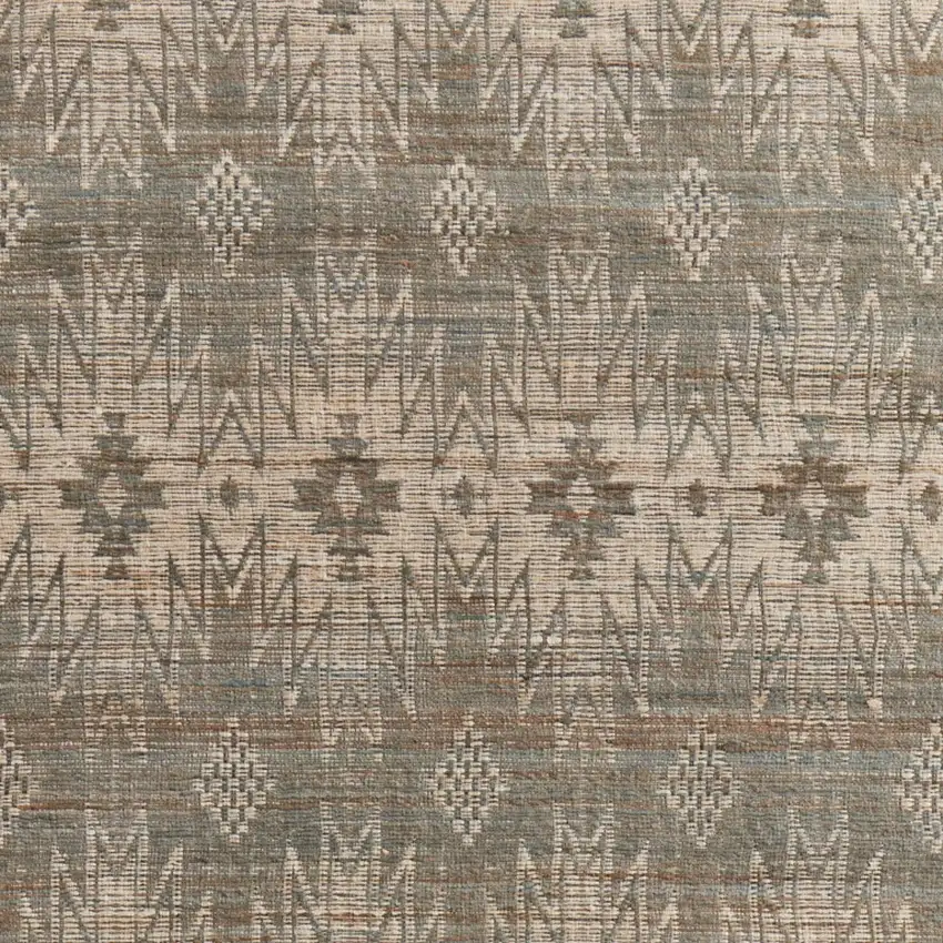 Tan and Gray Geometric Hand Woven Area Rug Photo 9