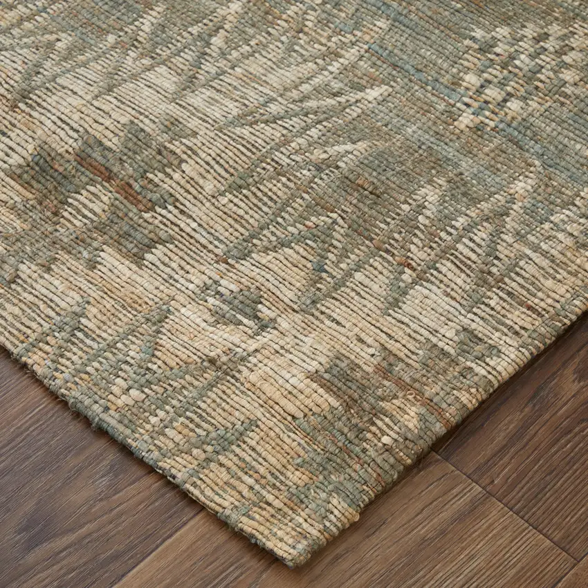 Tan and Gray Geometric Hand Woven Area Rug Photo 9