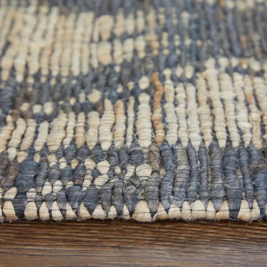 Tan and Gray Geometric Hand Woven Area Rug Photo 5