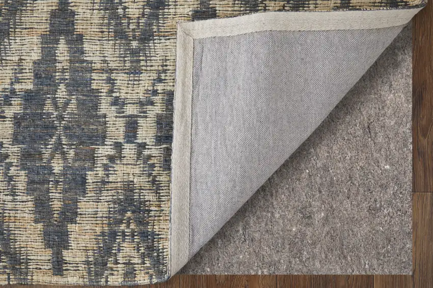 Tan and Gray Geometric Hand Woven Area Rug Photo 6