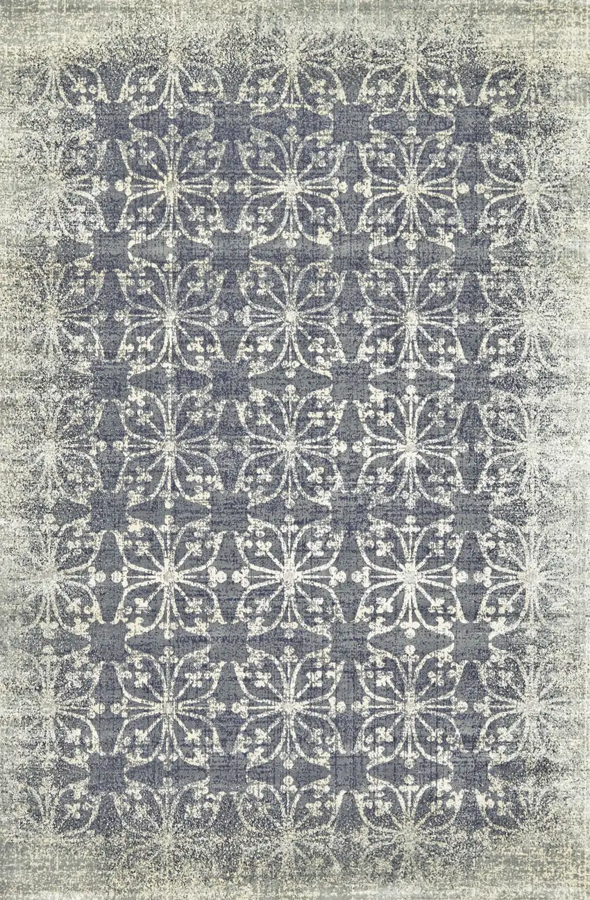 Tan and Gray Geometric Power Loom Area Rug Photo 3