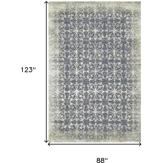 Tan and Gray Geometric Power Loom Area Rug Photo 5
