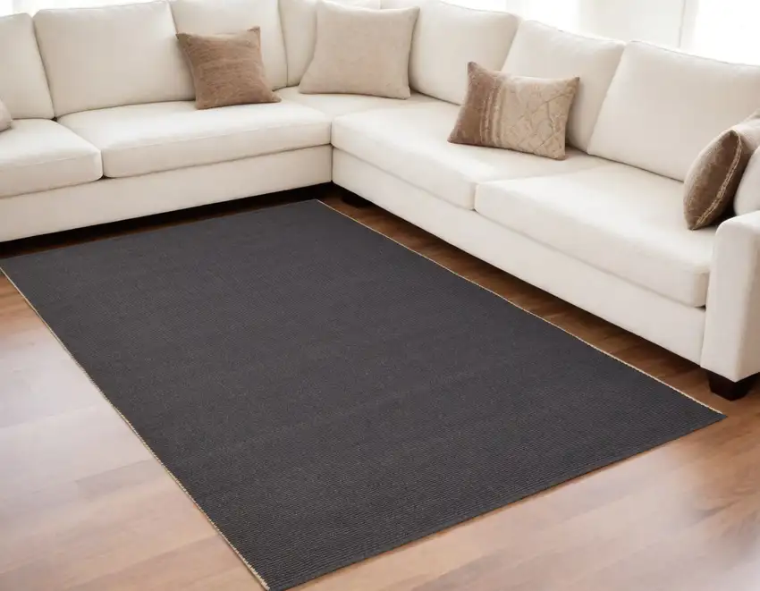 Tan and Gray Hand Woven Area Rug Photo 1