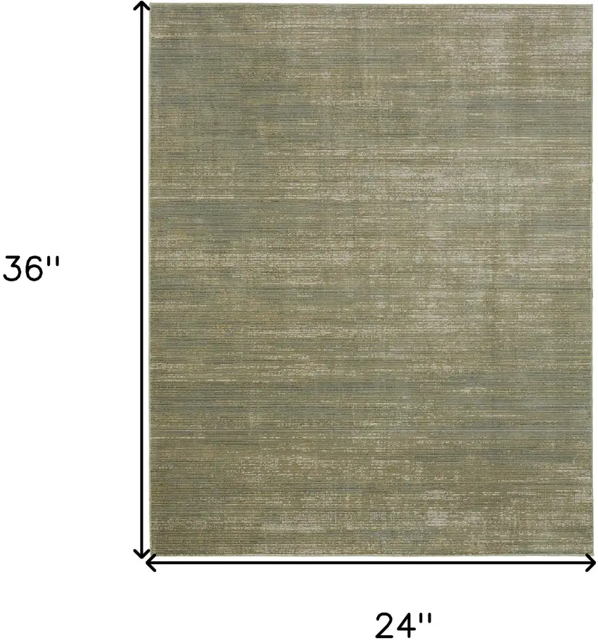 Tan and Green Power Loom Area Rug Photo 3