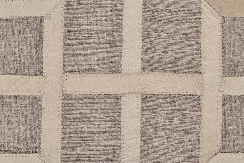 Tan and Ivory Geometric Hand Woven Area Rug Photo 6