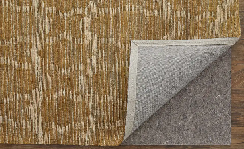 Tan and Ivory Geometric Hand Woven Area Rug Photo 7