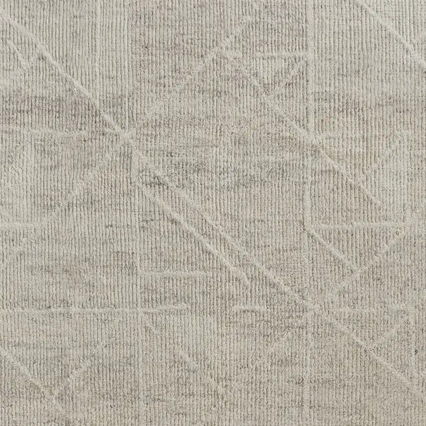Tan and Ivory Wool Hand Knotted Area Rug Photo 7