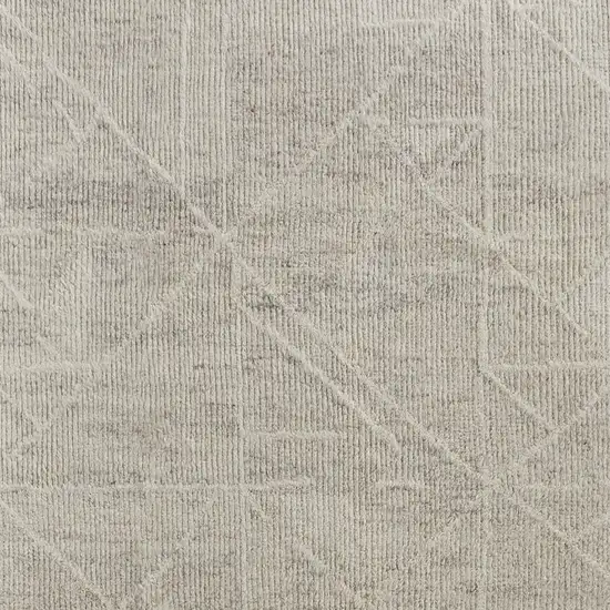 Tan and Ivory Wool Hand Knotted Area Rug Photo 6