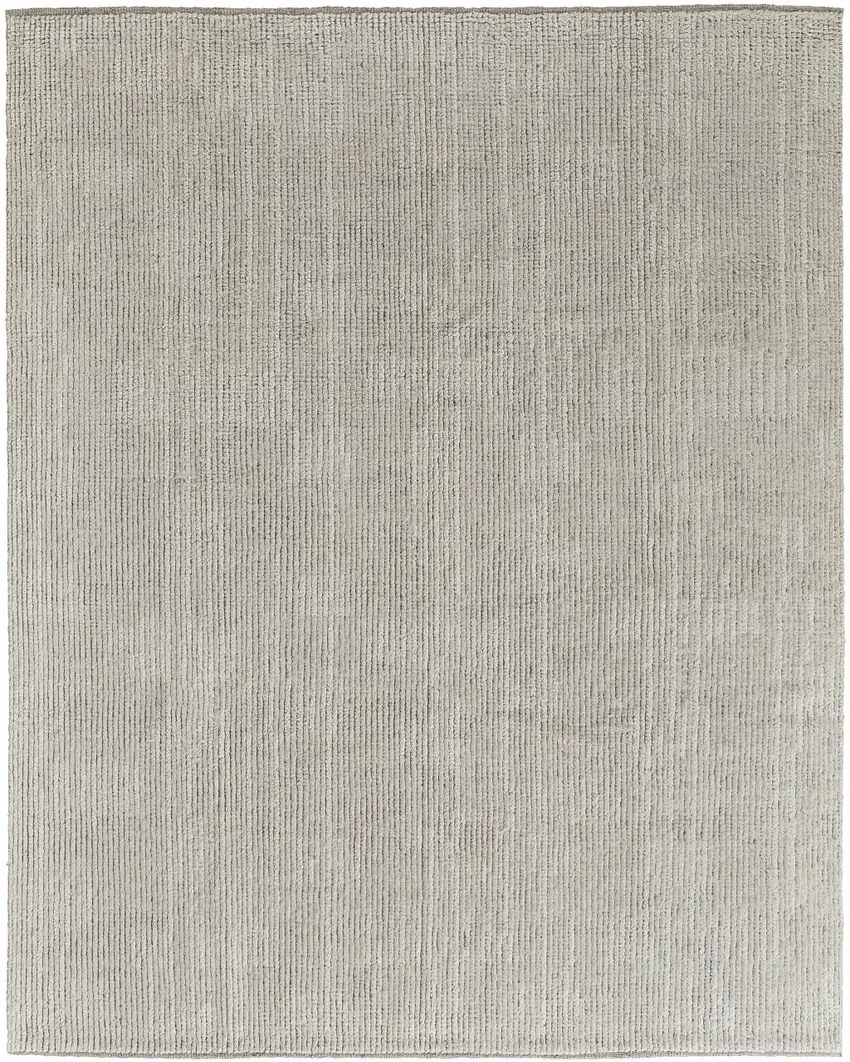 Tan and Ivory Wool Hand Knotted Area Rug Photo 5