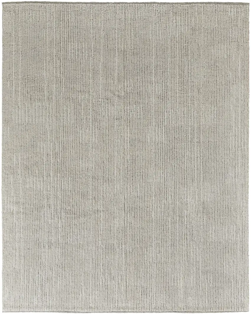 Tan and Ivory Wool Hand Knotted Area Rug Photo 3